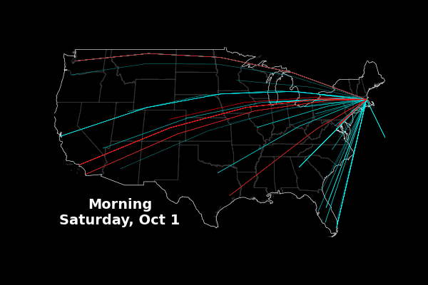 Delayed flights visualization