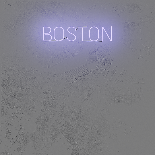 Decorative Boston Building Map